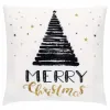 Vianočná obliečka na vankúš 40x40 cm SPRINGOS HA3401 bielo-čierny