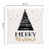 Vianočná obliečka na vankúš 40x40 cm SPRINGOS HA3401 bielo-čierny