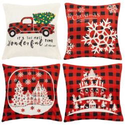 Vianočné obliečky na vankúše 40x40 cm SPRINGOS CA1460 4ks viacfarebné