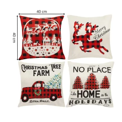 Vianočné obliečky na vankúše 40x40 cm SPRINGOS CA1461 4ks viacfarebné