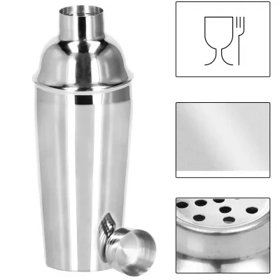 Barmanská sada 12ks so šejkrom 750 ml Springos Superior strieborná
