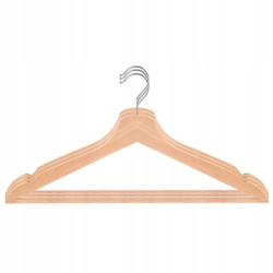 Drevené ramienka na oblečenie 43 cm SPRINGOS HG0001 3ks prírodné