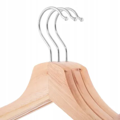 Drevené ramienka na oblečenie 43 cm SPRINGOS HG0001 3ks prírodné