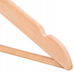 Drevené ramienka na oblečenie 43 cm SPRINGOS HG0001 3ks prírodné