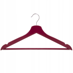Drevené ramienka na oblečenie 43 cm SPRINGOS HG0002 3ks vínová