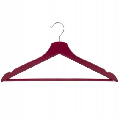 Drevené ramienka na oblečenie 43 cm SPRINGOS HG0002 3ks vínová