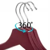 Drevené ramienka na oblečenie 43 cm SPRINGOS HG0002 3ks vínová