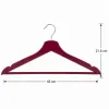 Drevené ramienka na oblečenie 43 cm SPRINGOS HG0002 3ks vínová