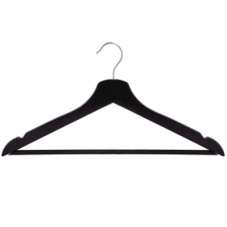 Drevené ramienka na oblečenie 43 cm SPRINGOS HG0003 3ks čierna