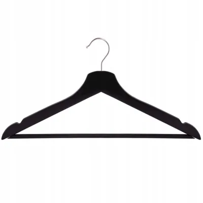 Drevené ramienka na oblečenie 43 cm SPRINGOS HG0003 3ks čierna
