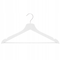 Drevené ramienka na oblečenie 43 cm SPRINGOS HG0005 3ks biela
