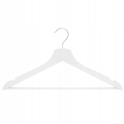 Drevené ramienka na oblečenie 43 cm SPRINGOS HG0005 3ks biela