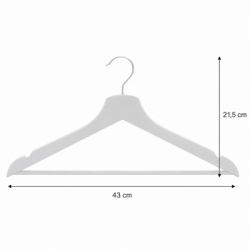 Drevené ramienka na oblečenie 43 cm SPRINGOS HG0004 3ks sivá