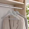 Drevené ramienka na oblečenie 43 cm SPRINGOS HG0004 3ks sivá