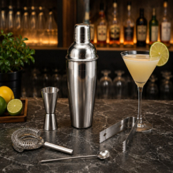 Barmanská sada 5ks so šejkrom 750 ml SPRINGOS Chivas strieborná