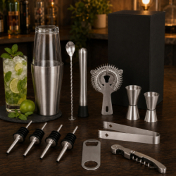 Barmanská sada 14ks SPRINGOS Termini KI0015 strieborná