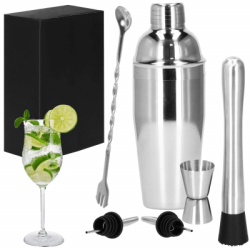 Barmanská sada 6ks 750 ml SPRINGOS Steward KI0014 strieborná