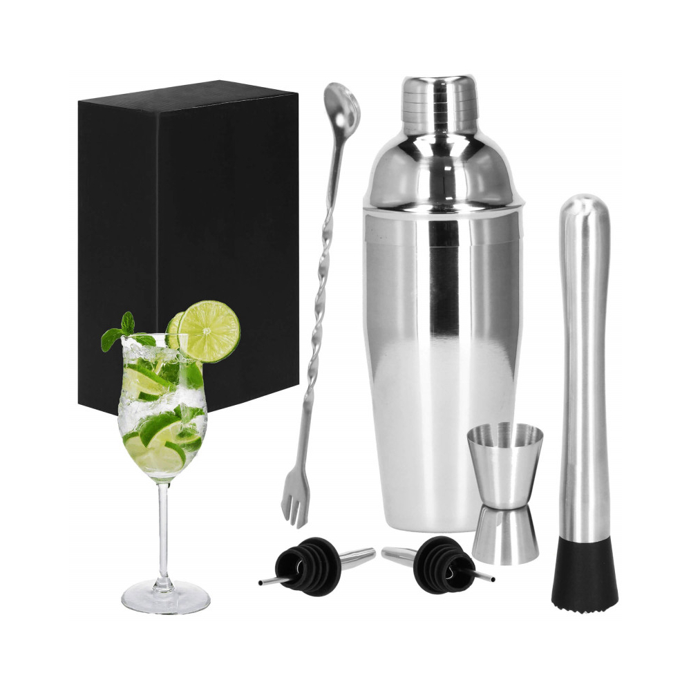 Barmanská sada 6ks 750 ml SPRINGOS Steward KI0014 strieborná