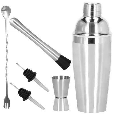Barmanská sada 6ks 750 ml SPRINGOS Steward KI0014 strieborná