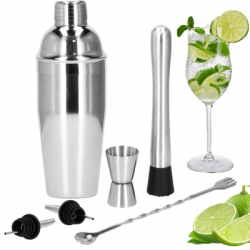 Barmanská sada 6ks 750 ml SPRINGOS Steward KI0014 strieborná