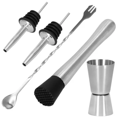 Barmanská sada 6ks 750 ml SPRINGOS Steward KI0014 strieborná