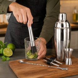 Barmanská sada 6ks 750 ml SPRINGOS Steward KI0014 strieborná