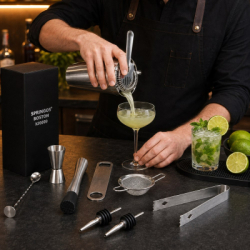 Barmanská sada 11ks SPRINGOS Boston KI0009 strieborná