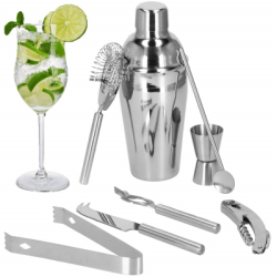 Barmanská sada 9ks 550 ml so stojanom SPRINGOS Martini strieborná