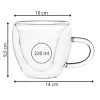 Pohár na kávu 220 ml SPRINGOS HA7575 transparentný