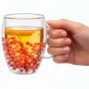 Dvojstenný pohár na kávu 300 ml SPRINGOS HA7574 s kvetmi