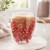 Dvojstenný pohár na kávu 300 ml SPRINGOS HA7574 s kvetmi