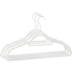 Zamatové ramienka na oblečenie 44,5 cm SPRINGOS HG0043 3ks krémová