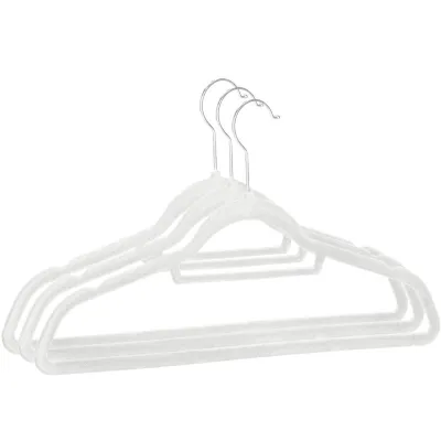 Zamatové ramienka na oblečenie 44,5 cm SPRINGOS HG0043 3ks krémová