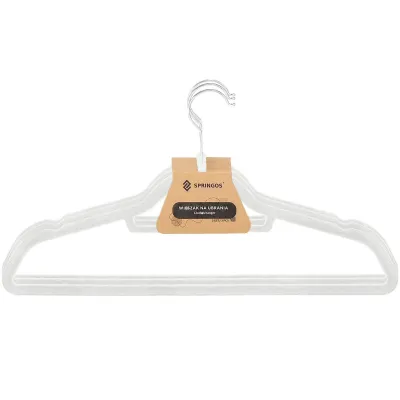 Zamatové ramienka na oblečenie 44,5 cm SPRINGOS HG0043 3ks krémová