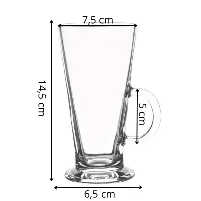 Pohár na latte 280 ml SPRINGOS HA7496 6ks