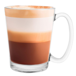 Poháre na latte s uchom 300 ml 6ks SPRINGOS HA7497 číre