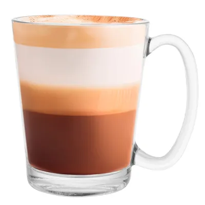 Poháre na latte s uchom 300 ml 6ks SPRINGOS HA7497 číre