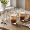 Poháre na latte s uchom 300 ml 6ks SPRINGOS HA7497 číre