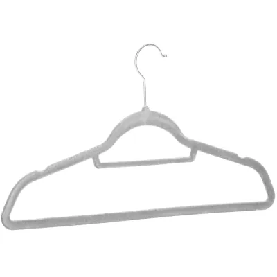 Zamatové ramienka na oblečenie 45 cm SPRINGOS HG0063 20ks svetlo šedá