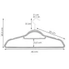 Zamatové ramienka na oblečenie 45 cm SPRINGOS HG0063 20ks svetlo šedá