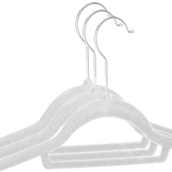 Zamatové ramienka na oblečenie 45 cm SPRINGOS HG0062 3ks šedá