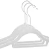 Zamatové ramienka na oblečenie 45 cm SPRINGOS HG0062 3ks šedá