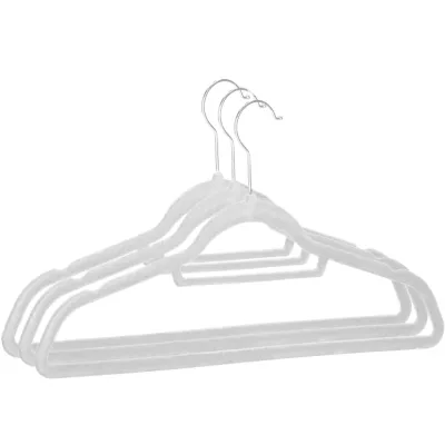 Zamatové ramienka na oblečenie 45 cm SPRINGOS HG0062 3ks šedá