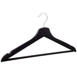 Drevené ramienka na oblečenie 43,5 cm SPRINGOS HG0058 20ks čierna