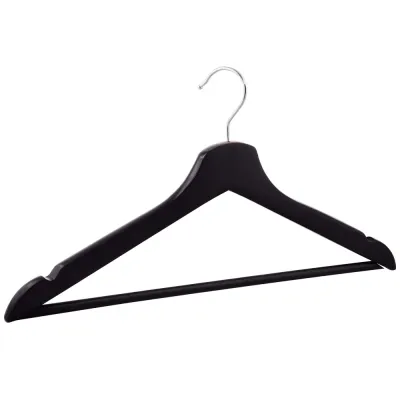 Drevené ramienka na oblečenie 43,5 cm SPRINGOS HG0058 20ks čierna