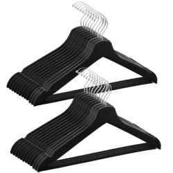 Drevené ramienka na oblečenie 43,5 cm SPRINGOS HG0058 20ks čierna
