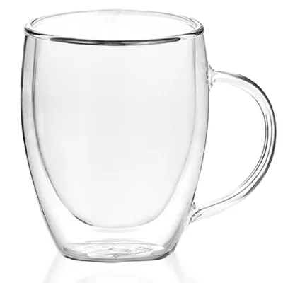 SPRINGOS HA7349 poháre na kávu 300 ml dvojstenná s uchom číra