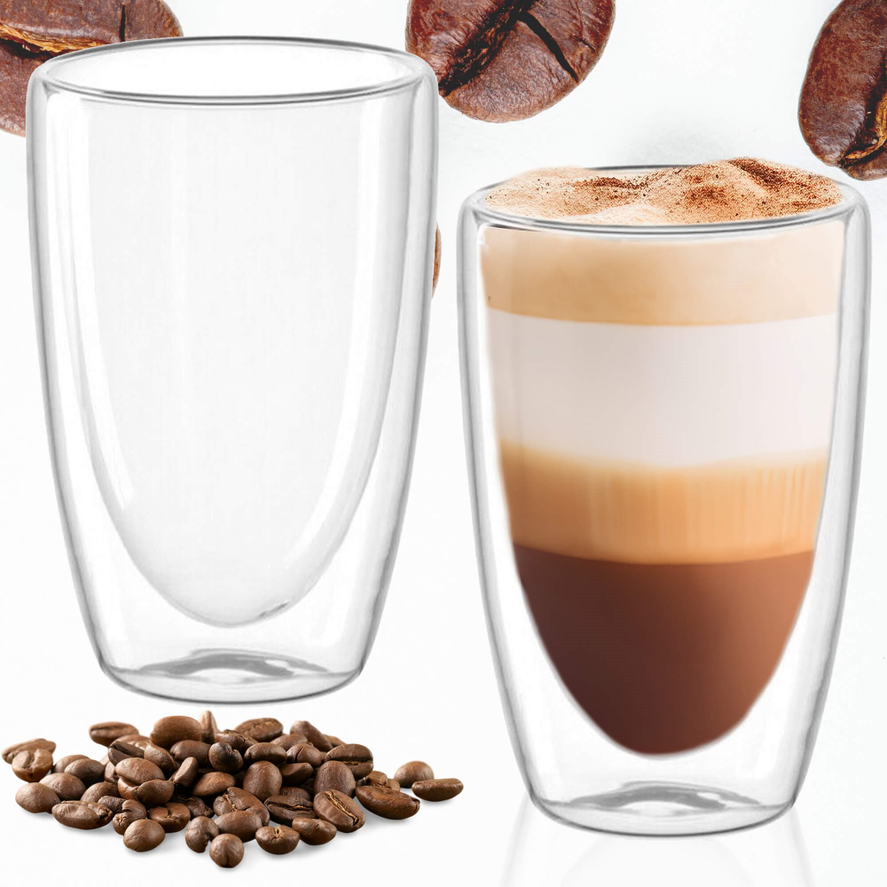 Pohár na kávu 450 ml dvojstenná SPRINGOS HA7350 1ks