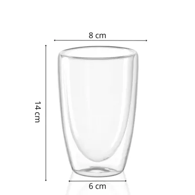 Pohár na kávu 450 ml dvojstenná SPRINGOS HA7350 1ks