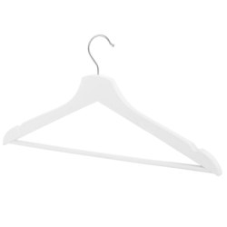 Drevené ramienka na oblečenie 42,5 cm SPRINGOS HG0059 20ks biela